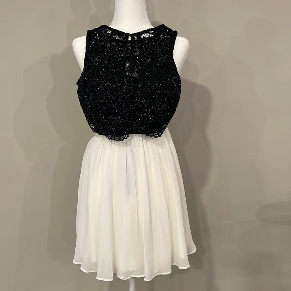 White & Black homecoming dress